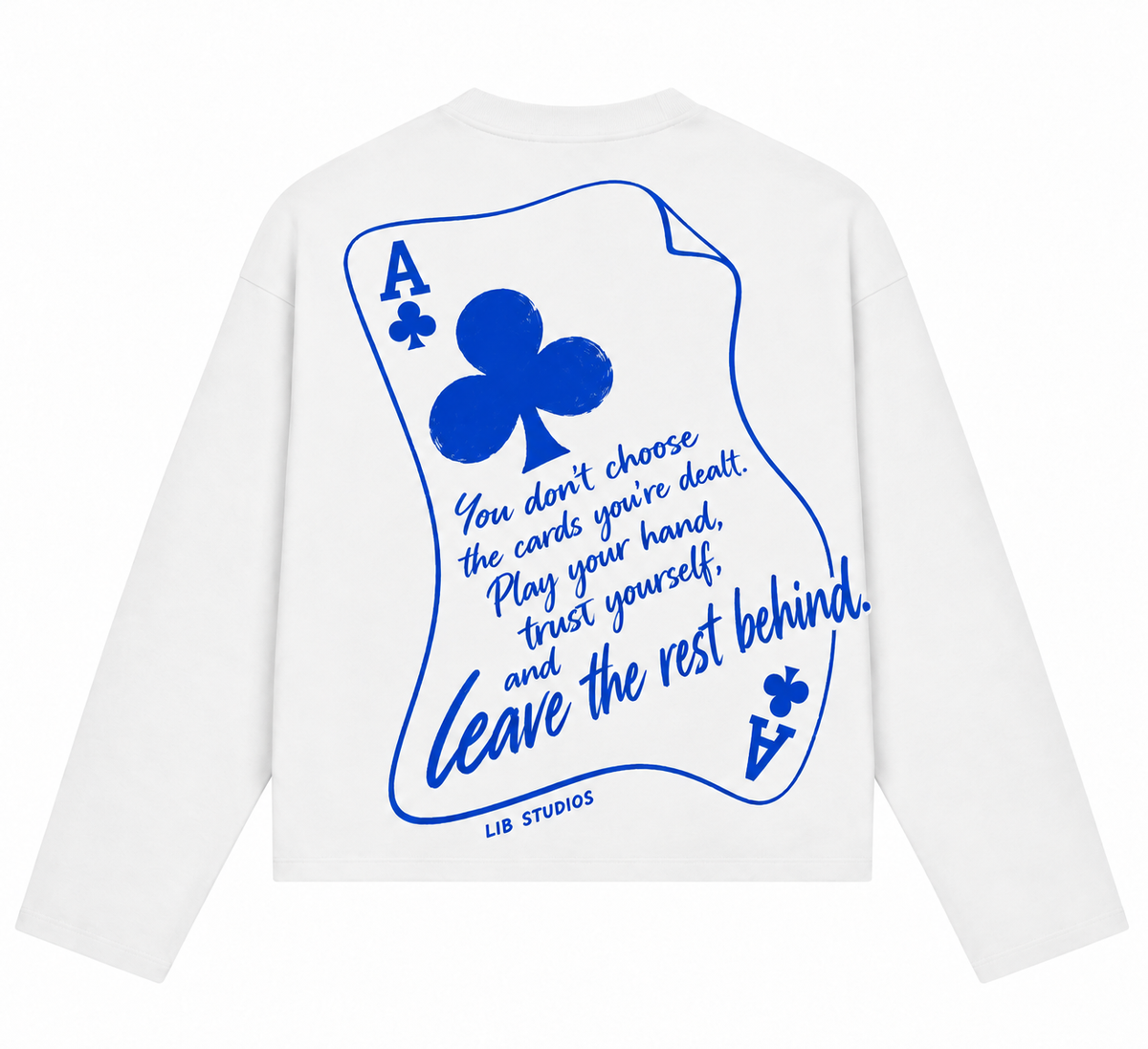 Ace of Clubs Longsleeve – Wit/Blauw