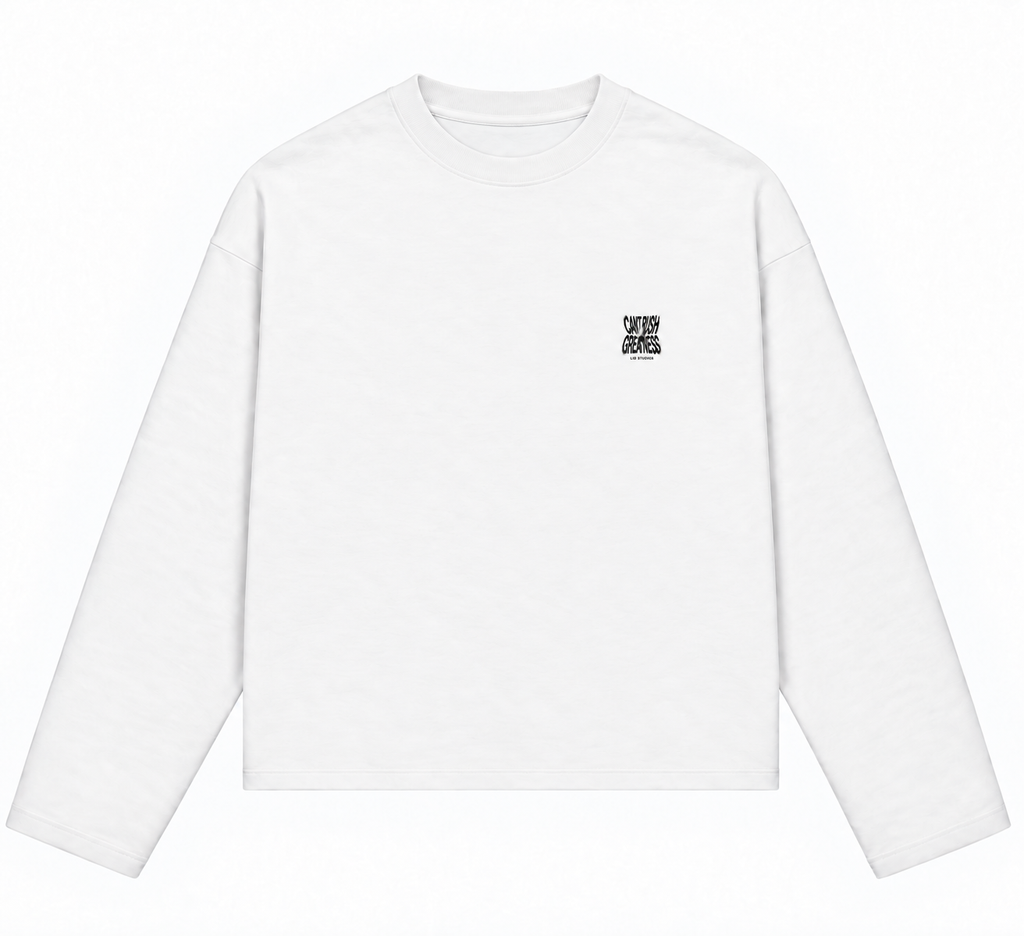 Can’t Rush Greatness Longsleeve – Wit/Zwart
