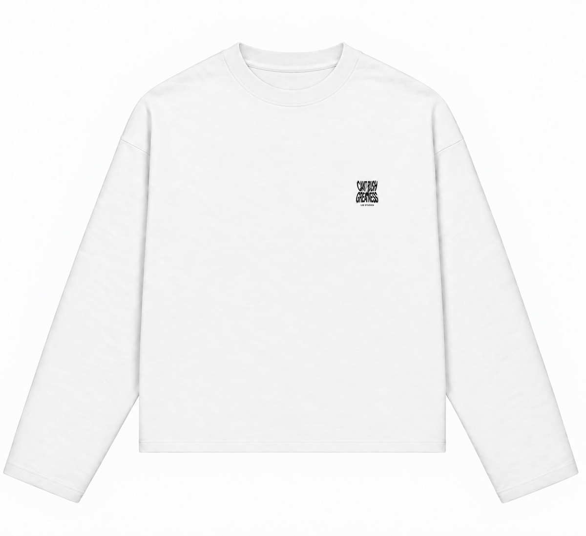 Can’t Rush Greatness Longsleeve – Wit/Zwart