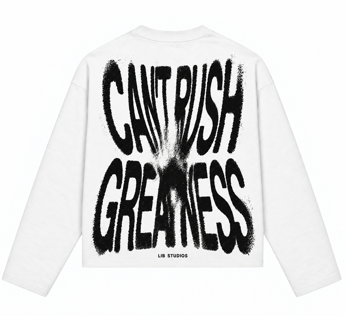 Can’t Rush Greatness Longsleeve – Wit/Zwart