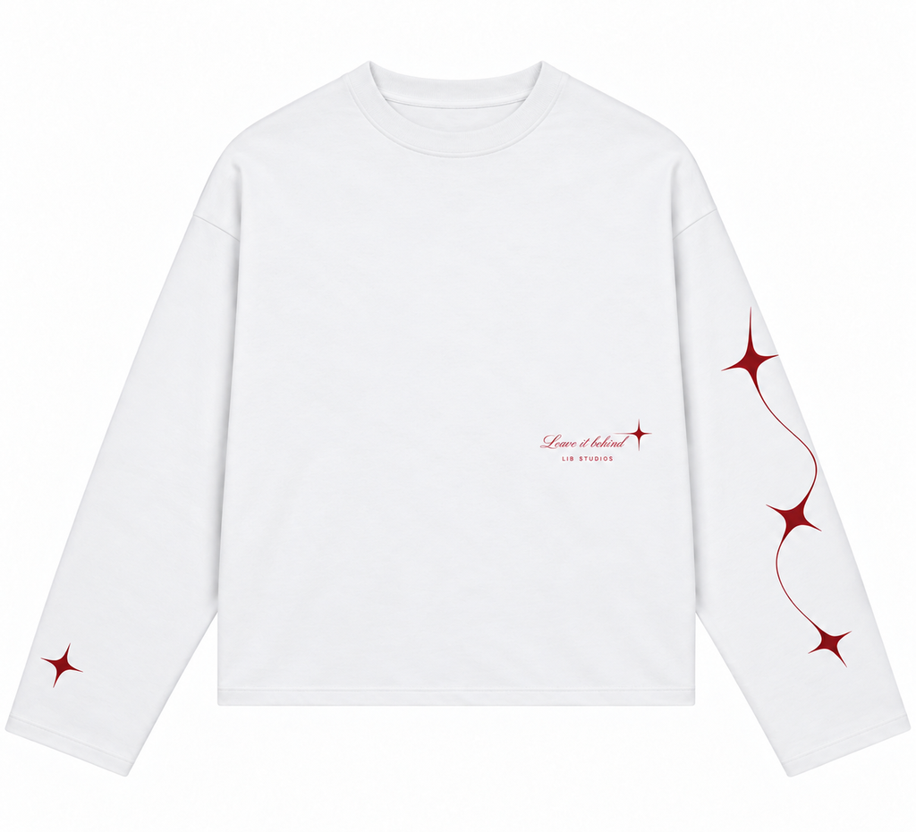 Follow Your Mind Longsleeve – Wit/Bordeaux