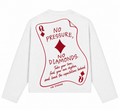 Queen of Diamonds Longsleeve – Wit/Bordeaux