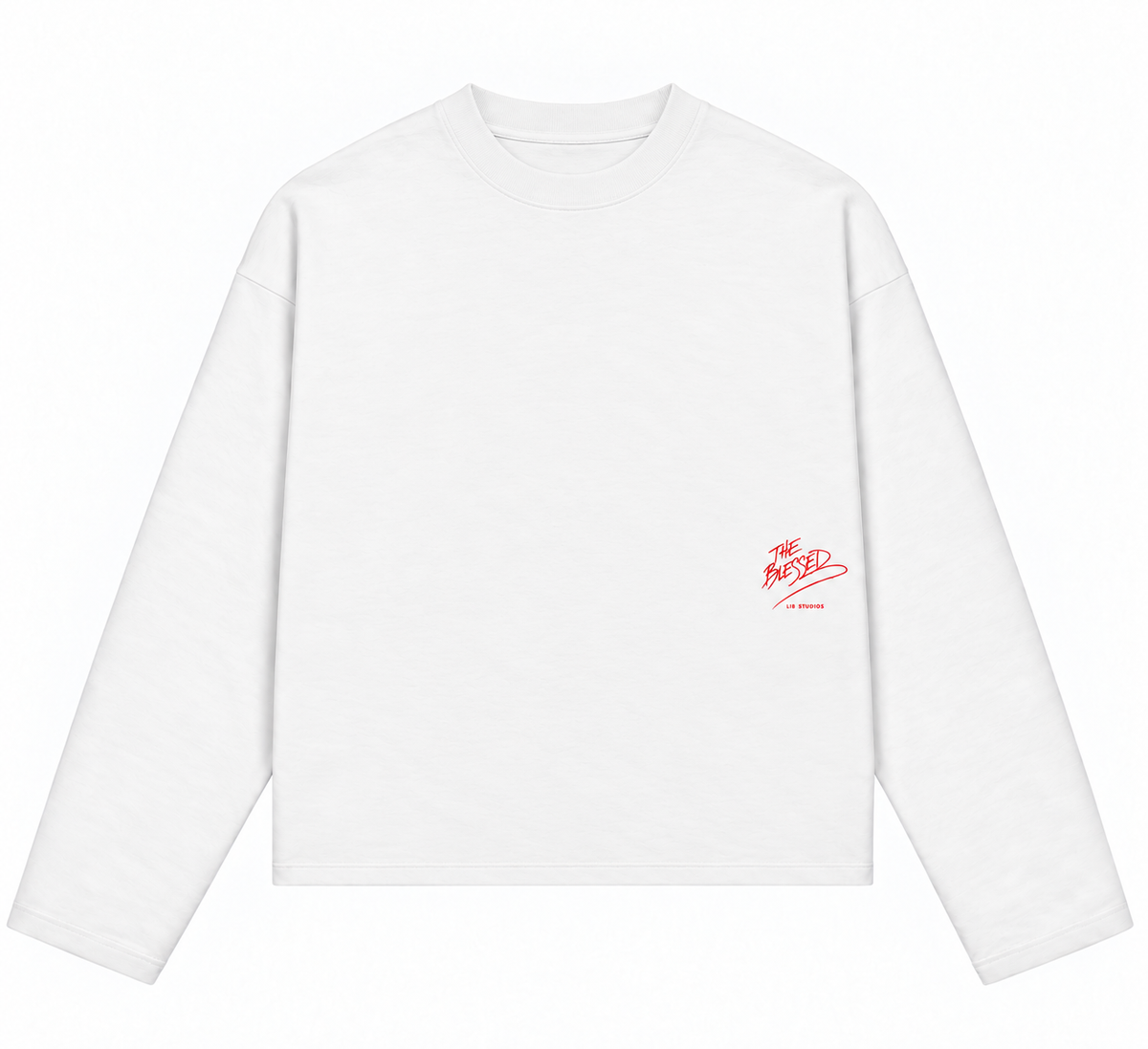 The Blessed Longsleeve – Wit/Rood