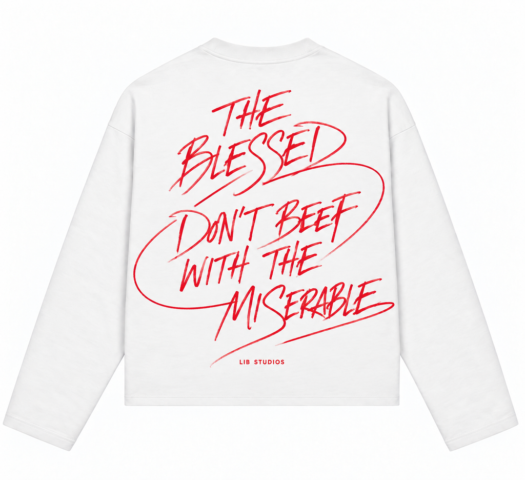 The Blessed Longsleeve – Wit/Rood