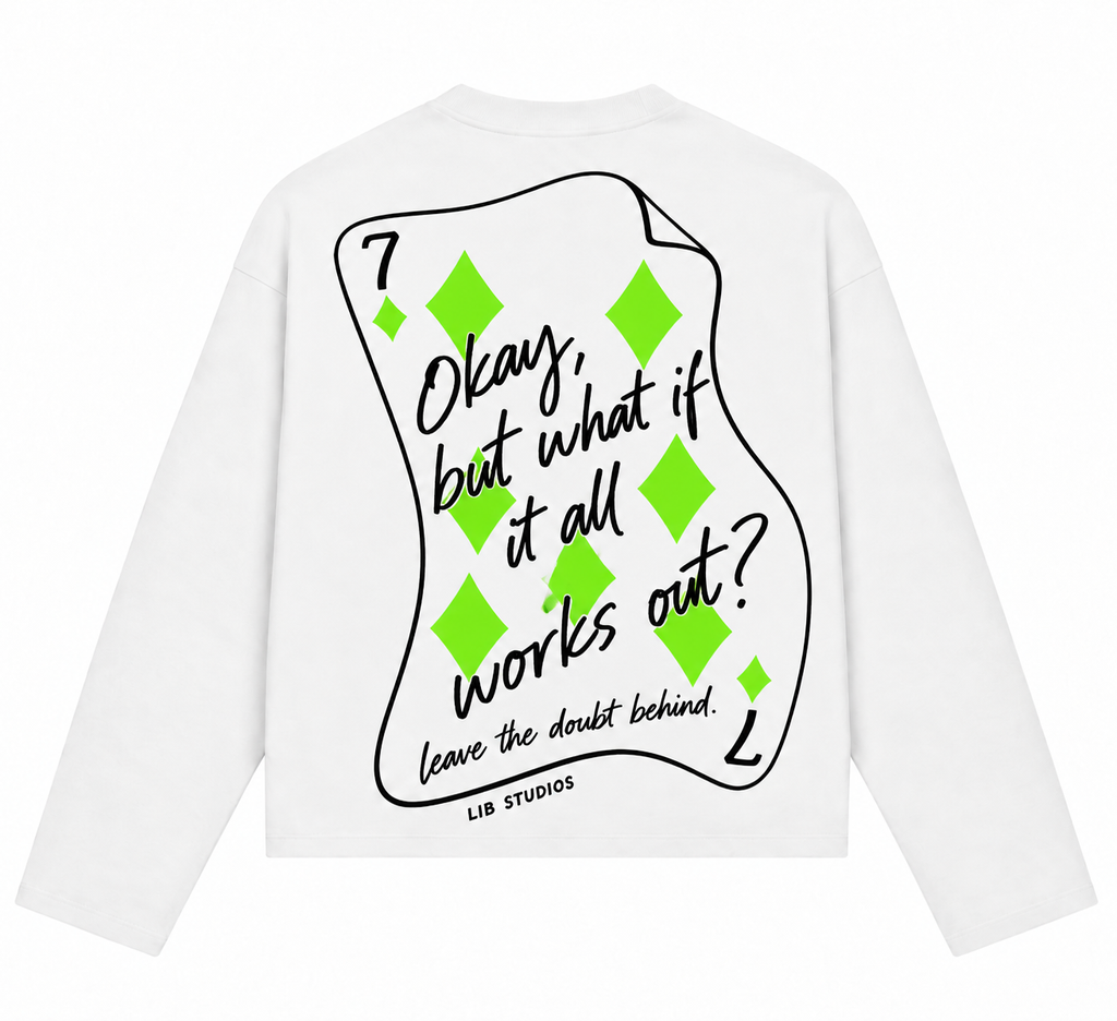 Lucky Seven Longsleeve – Wit/Lime