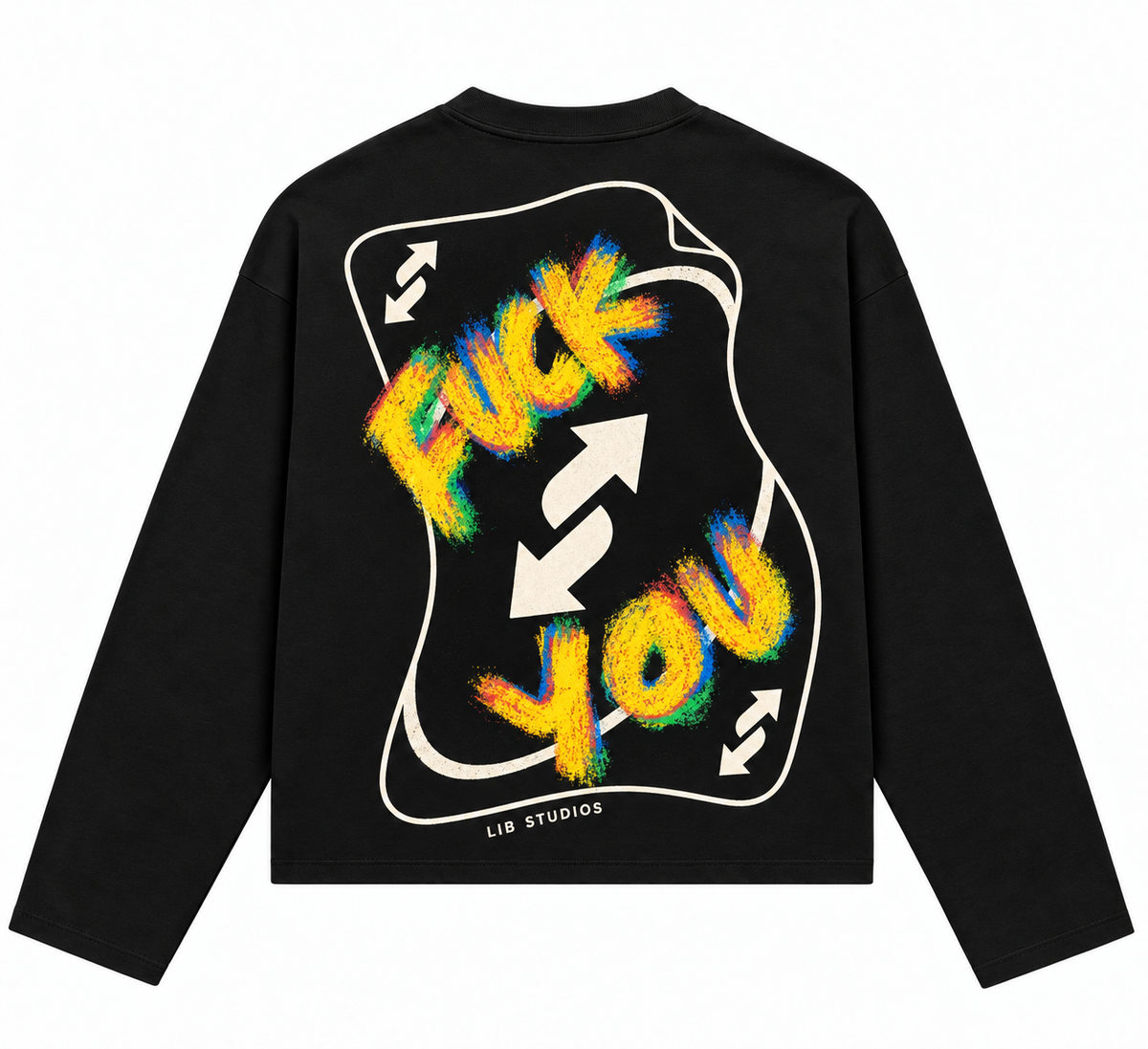 Reverse Card Longsleeve – Zwart